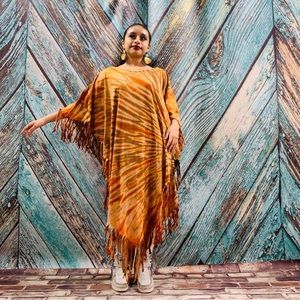 ARLO Festival Poncho Maxi Dress Tunic Hand Tiedye